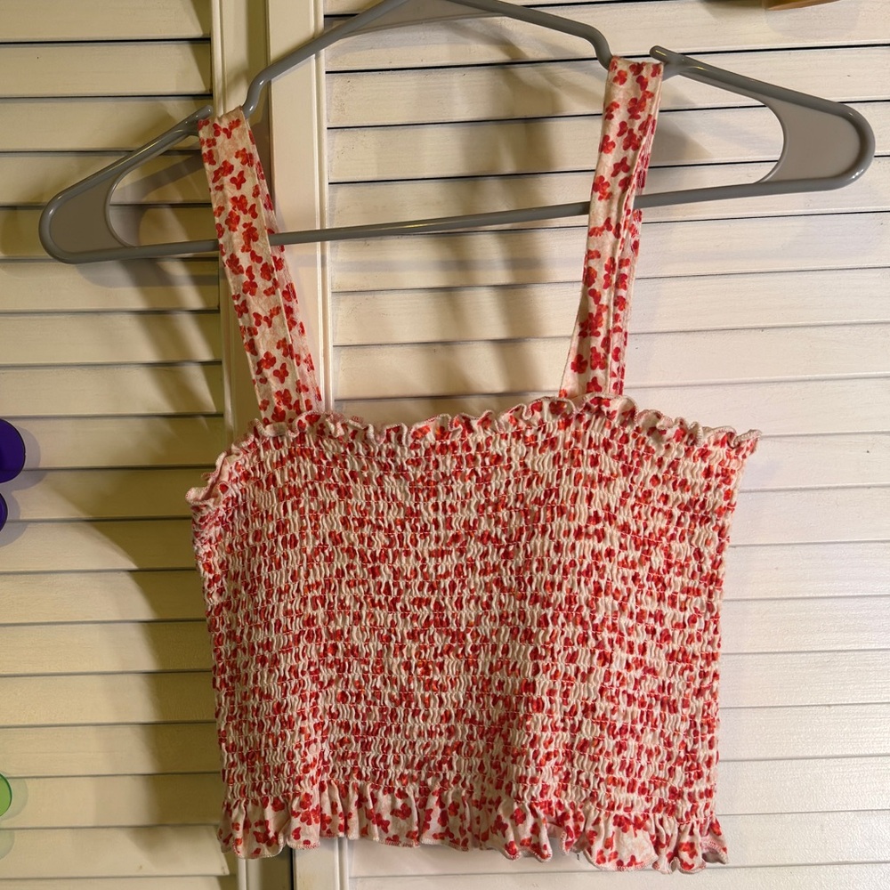 Cropped Floral Tank Top